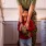 Parent hugging child in kitchen
